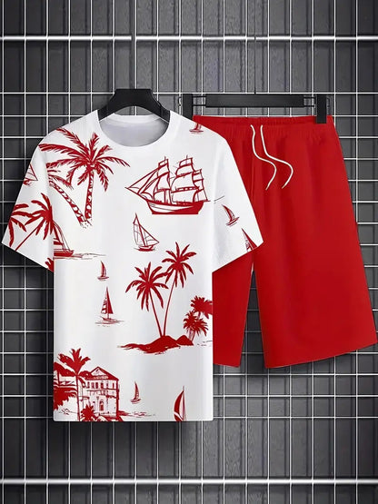 Barea - Elegante Verano Dos Piezas Impreso Set