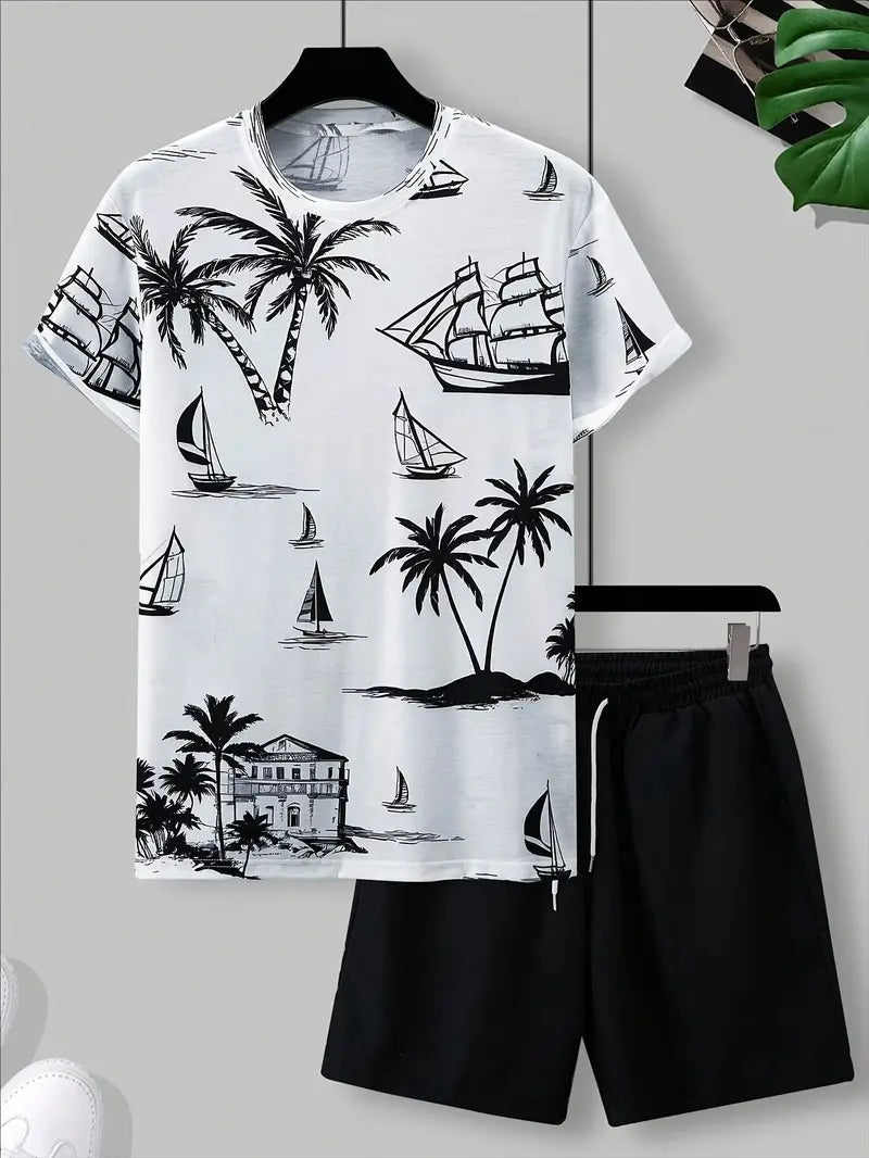 Barea - Elegante Verano Dos Piezas Impreso Set