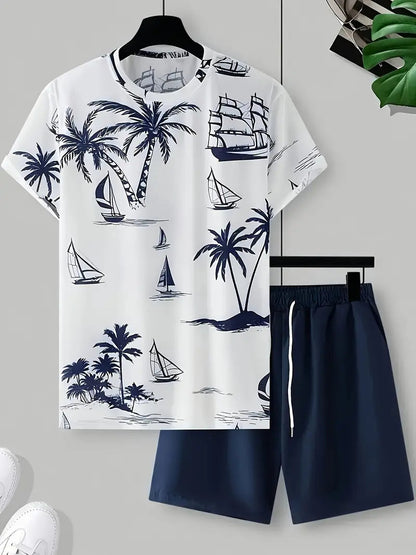 Barea - Elegante Verano Dos Piezas Impreso Set