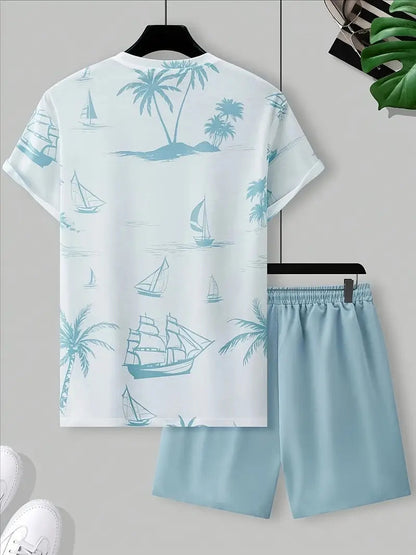 Barea - Elegante Verano Dos Piezas Impreso Set