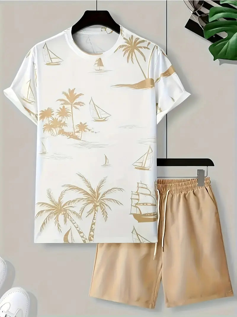 Barea - Elegante Verano Dos Piezas Impreso Set