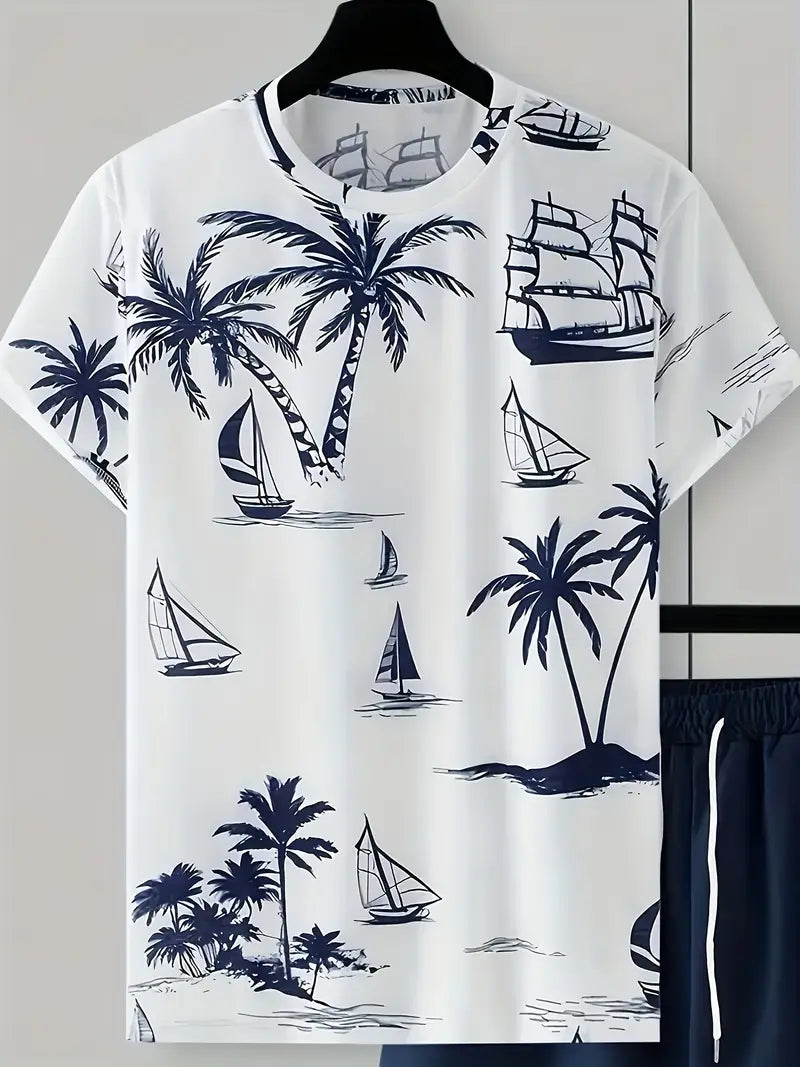 Barea - Elegante Verano Dos Piezas Impreso Set